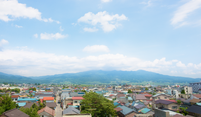 ホテル屋上からの街並み